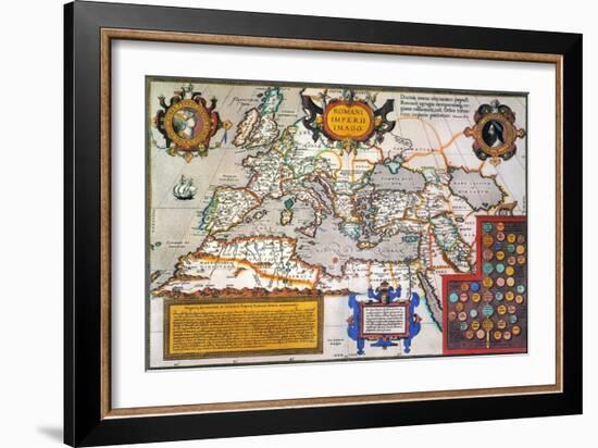 Map Of The Roman Empire-Abraham Oertel-Framed Giclee Print