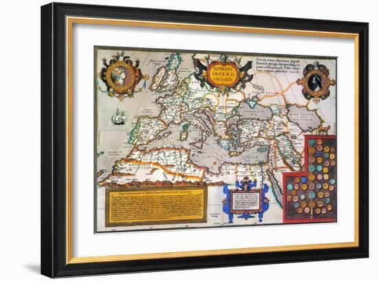 Map Of The Roman Empire-Abraham Oertel-Framed Giclee Print