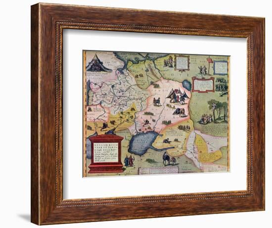 Map of the Russian Empire in the Sixteenth Century, Copy of an Original of 1571-Abraham Ortelius-Framed Giclee Print