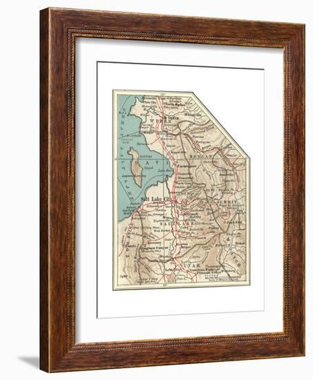 Map of the Salt Lake City-Encyclopaedia Britannica-Framed Giclee Print