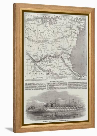 Map of the Scene of War on the Danube-John Dower-Framed Premier Image Canvas