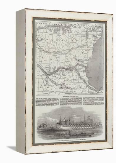 Map of the Scene of War on the Danube-John Dower-Framed Premier Image Canvas