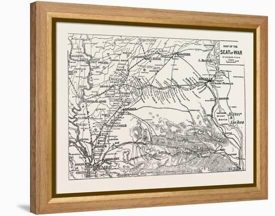 Map of the Seat of War, Egypt, 1882-null-Framed Premier Image Canvas