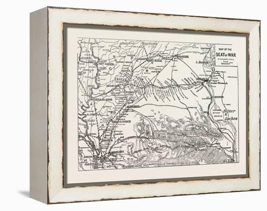 Map of the Seat of War, Egypt, 1882-null-Framed Premier Image Canvas