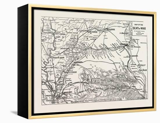 Map of the Seat of War, Egypt, 1882-null-Framed Premier Image Canvas