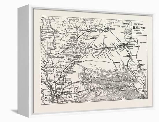 Map of the Seat of War, Egypt, 1882-null-Framed Premier Image Canvas