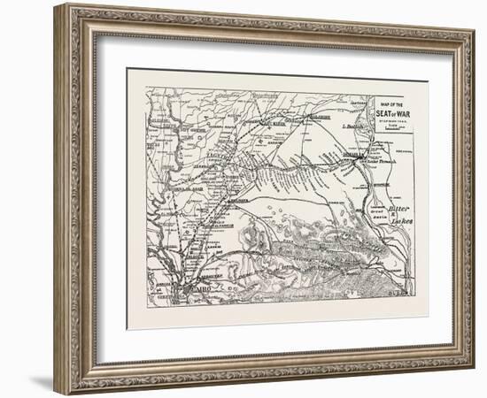 Map of the Seat of War, Egypt, 1882-null-Framed Giclee Print