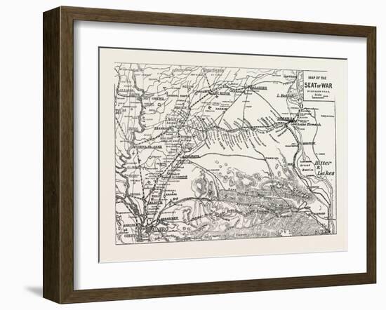 Map of the Seat of War, Egypt, 1882-null-Framed Giclee Print