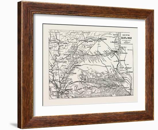 Map of the Seat of War, Egypt, 1882-null-Framed Giclee Print