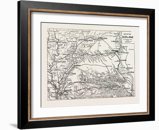 Map of the Seat of War, Egypt, 1882-null-Framed Giclee Print