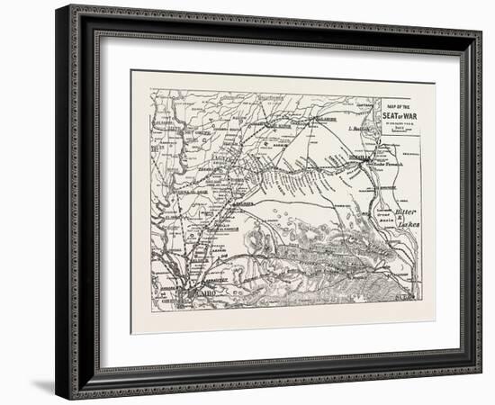 Map of the Seat of War, Egypt, 1882-null-Framed Giclee Print