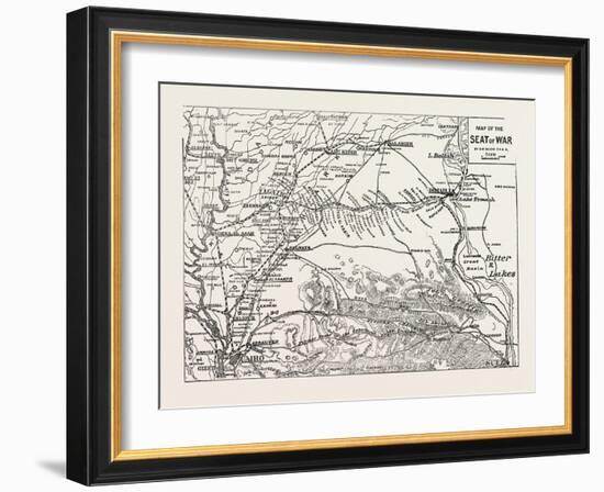 Map of the Seat of War, Egypt, 1882-null-Framed Giclee Print