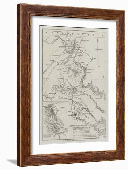 Map of the Seat of War in Virginia-John Dower-Framed Giclee Print