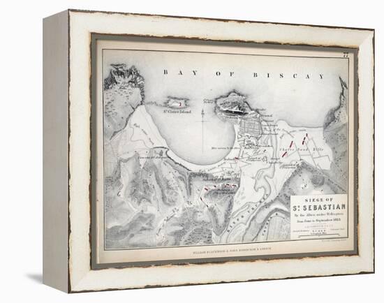 Map of the Siege of St Sebastian, Published by William Blackwood and Sons, Edinburgh and London,…-Alexander Keith Johnston-Framed Premier Image Canvas