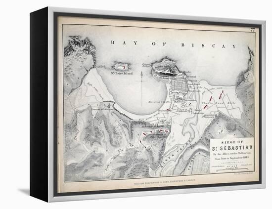 Map of the Siege of St Sebastian, Published by William Blackwood and Sons, Edinburgh and London,…-Alexander Keith Johnston-Framed Premier Image Canvas