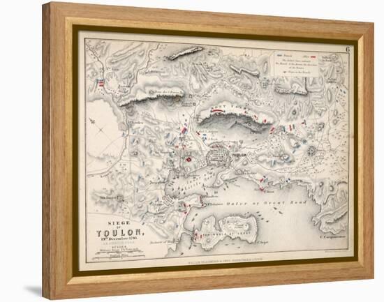 Map of the Siege of Toulon, Published by William Blackwood and Sons, Edinburgh and London, 1848-Alexander Keith Johnston-Framed Premier Image Canvas