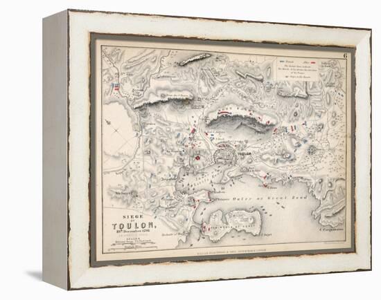 Map of the Siege of Toulon, Published by William Blackwood and Sons, Edinburgh and London, 1848-Alexander Keith Johnston-Framed Premier Image Canvas