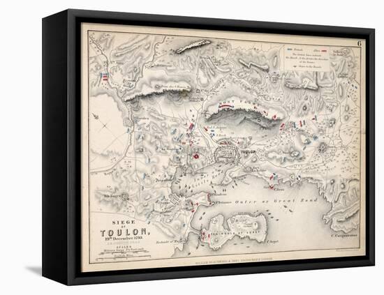 Map of the Siege of Toulon, Published by William Blackwood and Sons, Edinburgh and London, 1848-Alexander Keith Johnston-Framed Premier Image Canvas