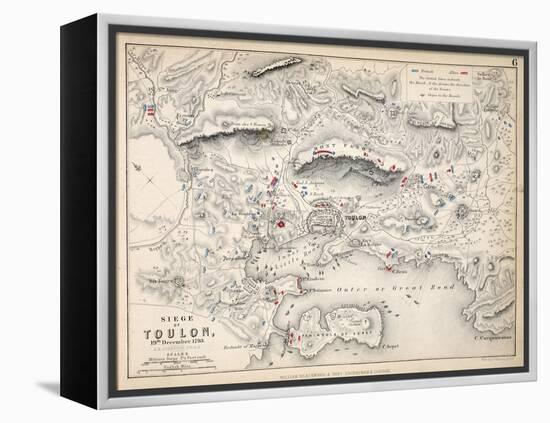 Map of the Siege of Toulon, Published by William Blackwood and Sons, Edinburgh and London, 1848-Alexander Keith Johnston-Framed Premier Image Canvas