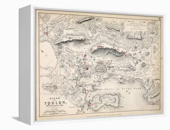 Map of the Siege of Toulon, Published by William Blackwood and Sons, Edinburgh and London, 1848-Alexander Keith Johnston-Framed Premier Image Canvas