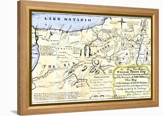 Map of the Six Iroquois Nations in Pennsylvania and New York, 1771-null-Framed Premier Image Canvas