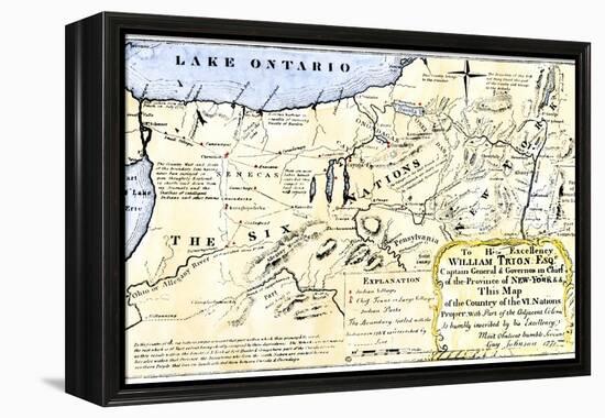 Map of the Six Iroquois Nations in Pennsylvania and New York, 1771-null-Framed Premier Image Canvas