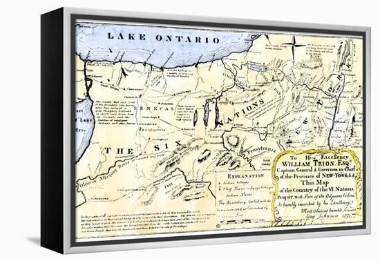 Map of the Six Iroquois Nations in Pennsylvania and New York, 1771-null-Framed Premier Image Canvas