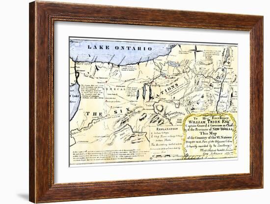 Map of the Six Iroquois Nations in Pennsylvania and New York, 1771-null-Framed Giclee Print