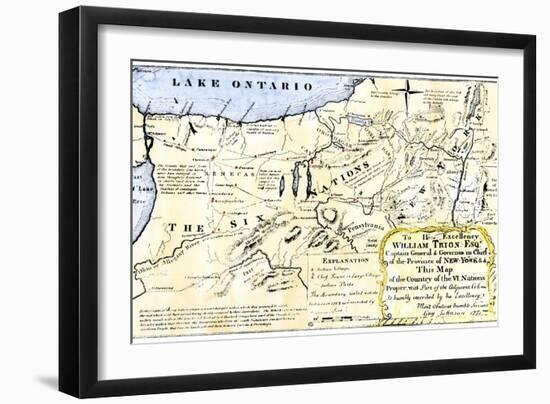 Map of the Six Iroquois Nations in Pennsylvania and New York, 1771-null-Framed Giclee Print