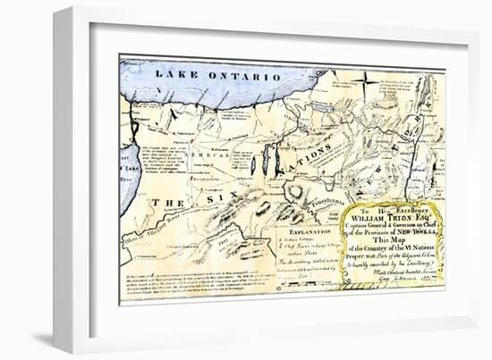 Map of the Six Iroquois Nations in Pennsylvania and New York, 1771-null-Framed Giclee Print