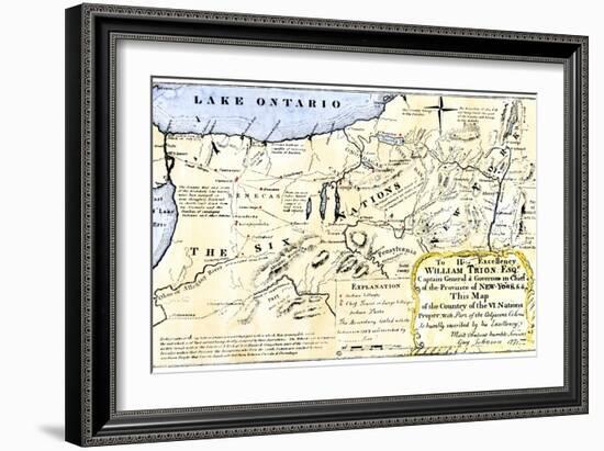 Map of the Six Iroquois Nations in Pennsylvania and New York, 1771-null-Framed Giclee Print