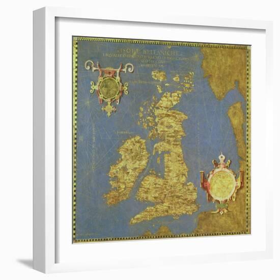 Map of the Sixteenth Century British Isles, from the "Sala Delle Carte Geografiche"-Stefano And Danti Bonsignori-Framed Giclee Print