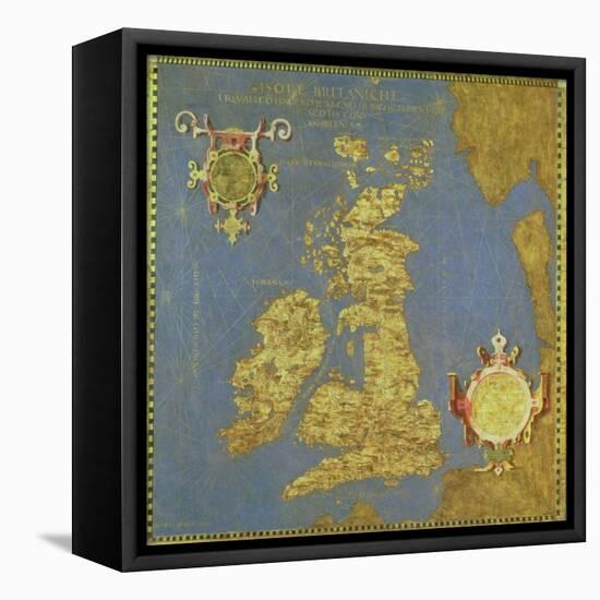 Map of the Sixteenth Century British Isles, from the "Sala Delle Carte Geografiche"-Stefano And Danti Bonsignori-Framed Premier Image Canvas