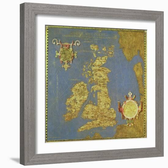 Map of the Sixteenth Century British Isles, from the "Sala Delle Carte Geografiche"-Stefano And Danti Bonsignori-Framed Giclee Print