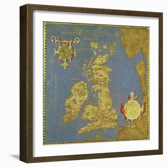 Map of the Sixteenth Century British Isles, from the "Sala Delle Carte Geografiche"-Stefano And Danti Bonsignori-Framed Giclee Print