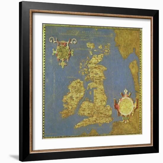 Map of the Sixteenth Century British Isles, from the "Sala Delle Carte Geografiche"-Stefano And Danti Bonsignori-Framed Giclee Print