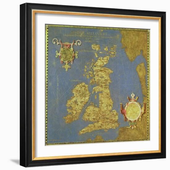 Map of the Sixteenth Century British Isles, from the "Sala Delle Carte Geografiche"-Stefano And Danti Bonsignori-Framed Giclee Print