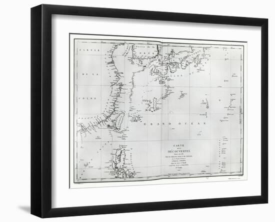 Map of the South China Sea, from the Itinerary of La Perouse, 1787-null-Framed Giclee Print