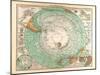 Map of the South Pole, 1872-null-Mounted Giclee Print