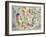 Map of the Southern Hemisphere, from The Celestial Atlas, or the Harmony of the Universe-Andreas Cellarius-Framed Giclee Print