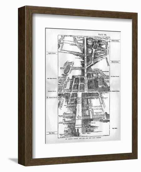 Map of the St. James's and Bond Street Areas of London-null-Framed Photographic Print