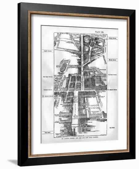 Map of the St. James's and Bond Street Areas of London-null-Framed Photographic Print