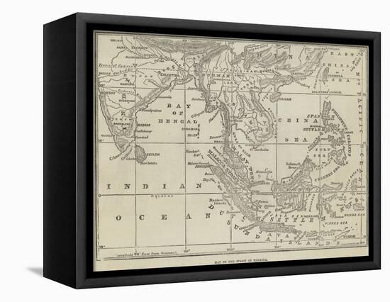 Map of the Strait of Malacca-John Dower-Framed Premier Image Canvas