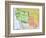 Map of the Territory Ceded by Mexico to the U.S. after the Mexican-American War, c.1848-1853-null-Framed Giclee Print