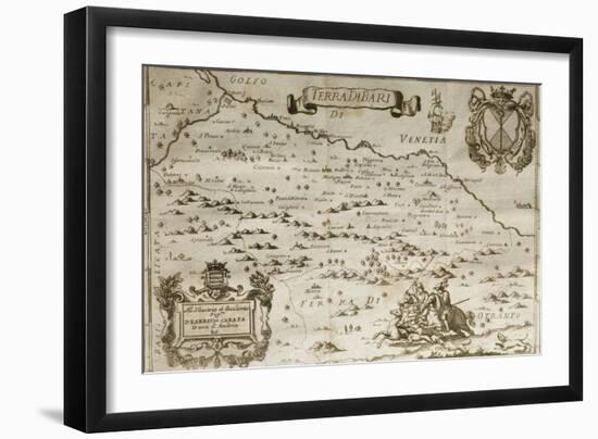 Map of the Territory of Bari, 1702-Giovan Battista Pacichelli-Framed Giclee Print