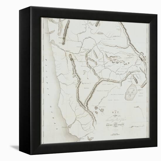 Map of the Territory West of the Rocky Mountains, 1837-B.S. Bonneville-Framed Premier Image Canvas