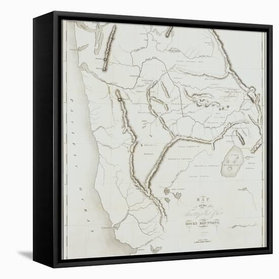 Map of the Territory West of the Rocky Mountains, 1837-B.S. Bonneville-Framed Premier Image Canvas