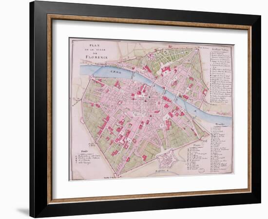 Map of the Town of Florence, 1812-null-Framed Giclee Print