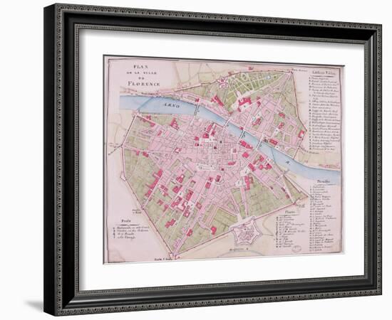 Map of the Town of Florence, 1812-null-Framed Giclee Print