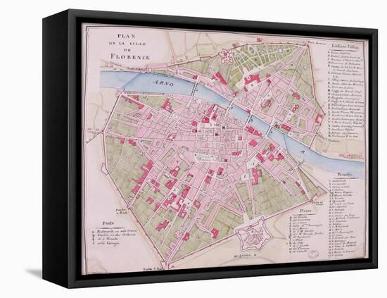 Map of the Town of Florence, 1812-null-Framed Premier Image Canvas